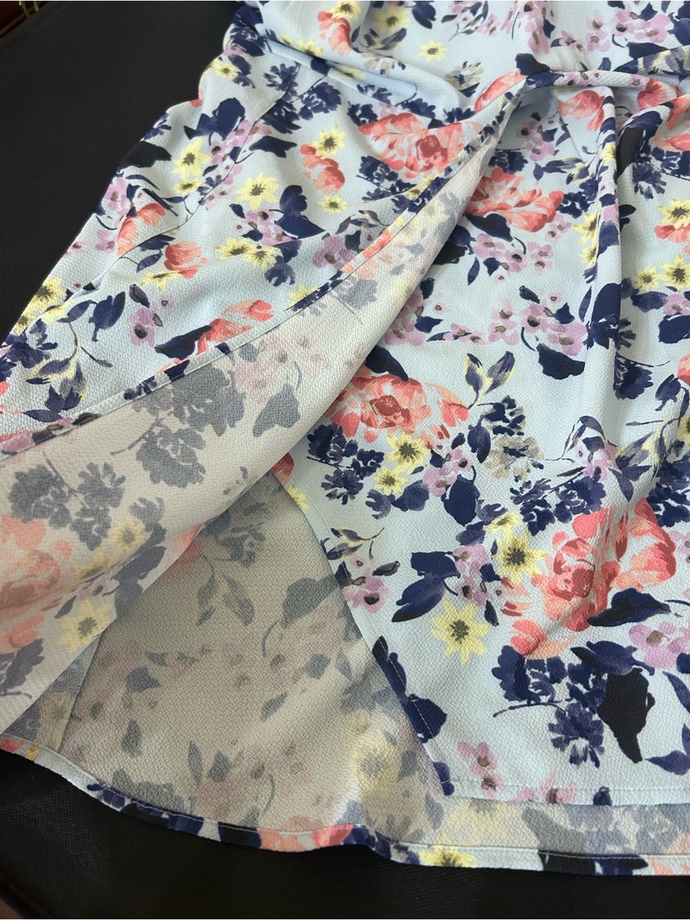 French Connection Light Blue Floral Spaghetti-Strap Sundress - Picture 7 of 8